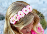 Pink Mini Rose Flower Crown