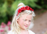 Red Mini Rose Flower Crown