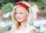 Red Mini Rose Flower Crown