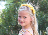 Yellow Mini Rose Flower Crown