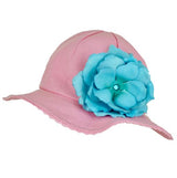 Candy Pink Stella Sun Hat with Rose