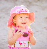 Candy Pink Stella Sun Hat with Mini Rose Crown
