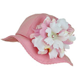 Candy Pink Stella Sun Hat with Peony