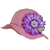 Candy Pink Stella Sun Hat with Daisy