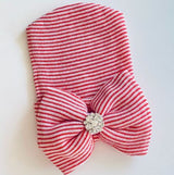Hospital Hat with Rhinestone Bow