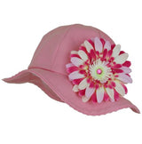 Candy Pink Stella Sun Hat with Daisy