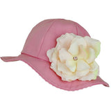 Candy Pink Stella Sun Hat with Rose