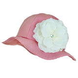 Candy Pink Stella Sun Hat with Rose