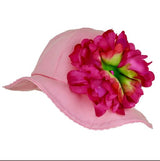 Candy Pink Stella Sun Hat with Peony