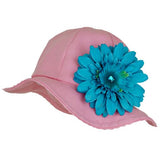 Candy Pink Stella Sun Hat with Daisy