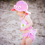 Candy Pink Stella Sun Hat with Mini Rose Crown