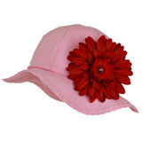 Candy Pink Stella Sun Hat with Daisy