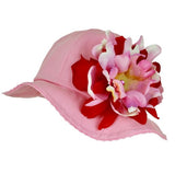 Candy Pink Stella Sun Hat with Peony