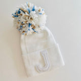 Initial Newborn Pom-Pom Hospital Hats