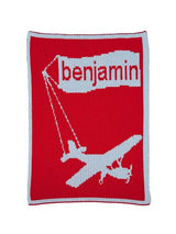 AIRPLANE & NAME BANNER BLANKET