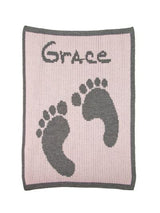 BABY FOOTPRINT & NAME STROLLER BLANKET