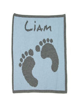 BABY FOOTPRINT & NAME BLANKET