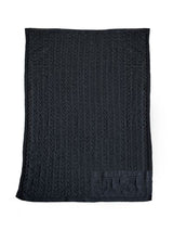 CABLE KNIT INITIAL BLANKET