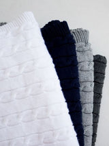CABLE KNIT INITIAL BLANKET