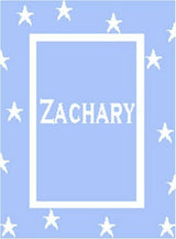 FLOATING STARS WITH NAME & BORDER BLANKET