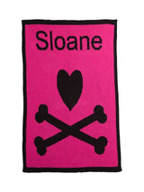 HEART & CROSSBONES STROLLER BLANKET