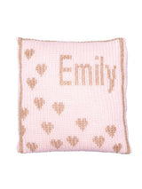 METALLIC SPRINKLED HEARTS PILLOW