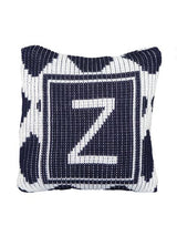 MODERN CHRISSCROSS & INITIAL PILLOW