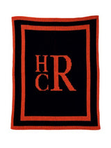 INITIAL STACKED MONOGRAM STROLLER BLANKET