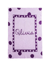 LARGE POLKA DOT & NAME STROLLER BLANKET