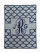 LATTICE WITH BANNER STROLLER BLANKET