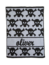 LOTS OF SKULLS & CROSSBONES STROLLER BLANKET