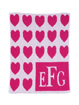 LOTS OF HEARTS & MONOGRAM STROLLER BLANKET