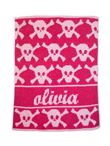 LOTS OF SKULLS & CROSSBONES STROLLER BLANKET