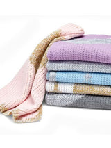 METALLIC CLASSIC MONOGRAM BLANKET