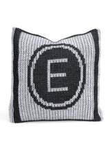 METALLIC INITIAL STAMP PILLOW