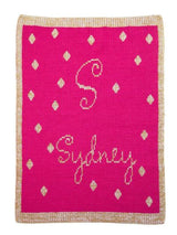 METALLIC PRECIOUS POLKA DOT INITIAL & NAME BLANKET