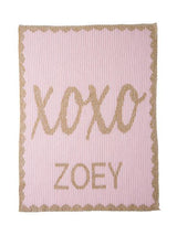 METALLIC HUGS & KISSES NAME BLANKET