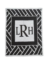MODERN MONOGRAM STROLLER BLANKET