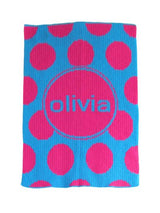 MODERN POLKA DOT STROLLER BLANKET
