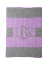 MULTI STRIPE MONOGRAM STROLLER BLANKET
