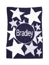 SHOOTING STARS & NAME STROLLER BLANKET