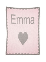 SINGLE HEART & SCALLOPED EDGE BLANKET