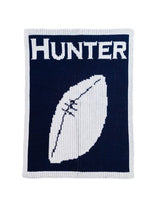 SINGLE FOOTBALL & NAME STROLLER BLANKET