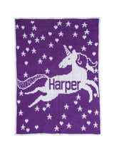 UNICORN AND STARS STROLLER BLANKET