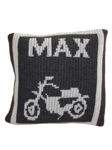 VINTAGE MOTORCYCLE & NAME PILLOW