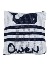 WHALES & STRIPES PILLOW