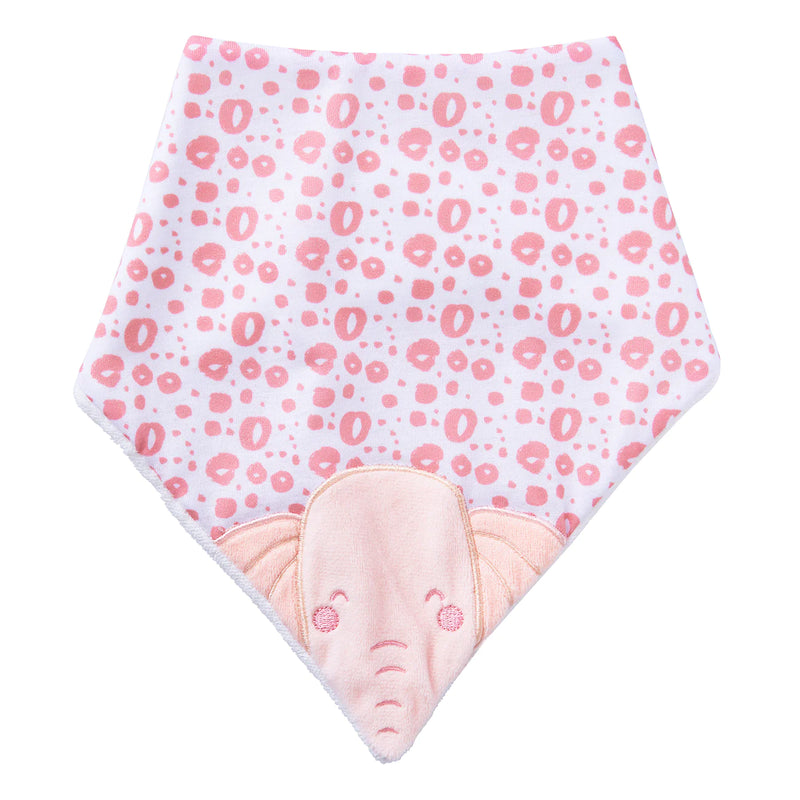 Kalencom Saro Animal Bib - Pink Elephant
