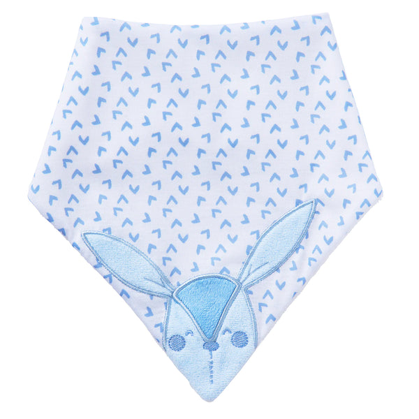 Kalencom Saro Animal Bib - Blue Rabbit