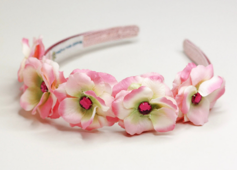 Pink Mini Rose Flower Crown