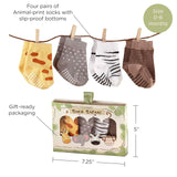 Sock Safari Four-Pair Animal-Themed Sock Set